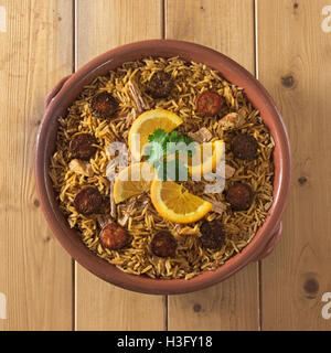 Arroz de pato. Duck and rice Portuguese style. Portugal Food Stock Photo