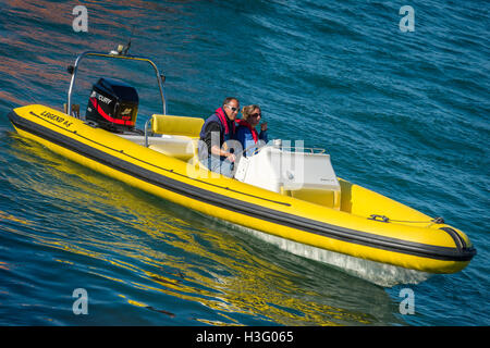 Rigid Inflatable Boat Stock Photo