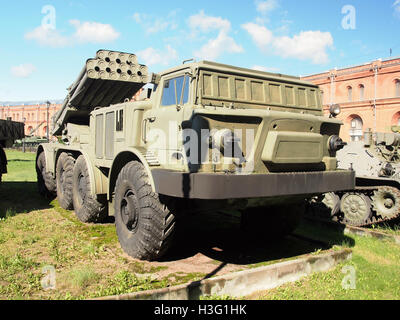 9K57 Uragan MLRS, Artillery museum, Saint-Petersburg pic1 Stock Photo