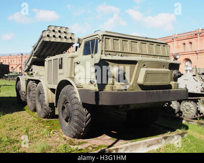 9K57 Uragan MLRS, Artillery museum, Saint-Petersburg pic2 Stock Photo