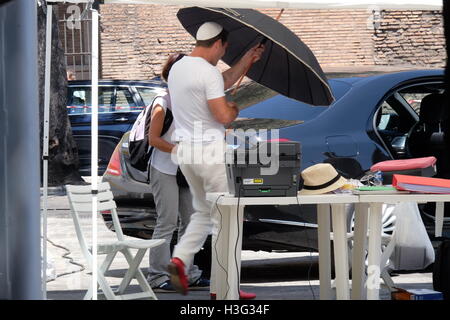 Jude Law on the set of 'The Young Pope'  Featuring: Jude Law Where: Rome, Italy When: 04 Aug 2015 Credit: IPA/WENN.com  **Only available for publication in UK, USA, Germany, Austria, Switzerland** Stock Photo