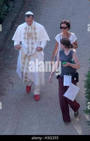 Jude Law on the set of 'The Young Pope'  Featuring: Jude Law Where: Rome, Italy When: 04 Aug 2015 Credit: IPA/WENN.com  **Only available for publication in UK, USA, Germany, Austria, Switzerland** Stock Photo