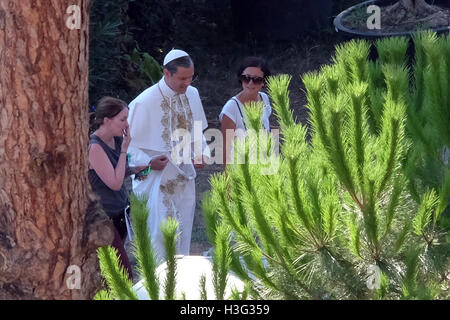 Jude Law on the set of 'The Young Pope'  Featuring: Jude Law Where: Rome, Italy When: 04 Aug 2015 Credit: IPA/WENN.com  **Only available for publication in UK, USA, Germany, Austria, Switzerland** Stock Photo