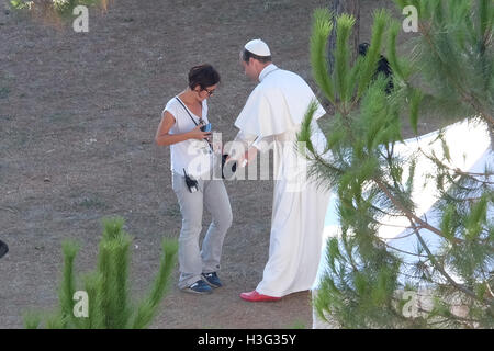 Jude Law on the set of 'The Young Pope'  Featuring: Jude Law Where: Rome, Italy When: 04 Aug 2015 Credit: IPA/WENN.com  **Only available for publication in UK, USA, Germany, Austria, Switzerland** Stock Photo