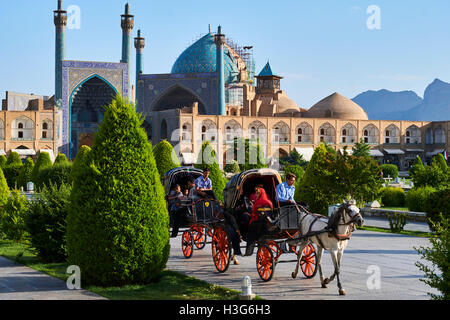 Iran, Isfahan, Imam Square, Jameh Mosque or Friday mosque, world heritage of the UNESCO Stock Photo