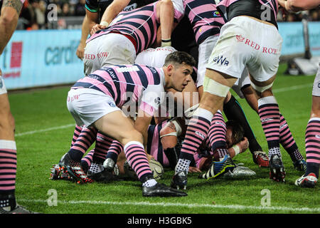 Ospreys v Cardiff Blues, Guinness Pro 12 Rugby Match, 7th October 2017, The Liberty Stadium, Swansea Stock Photo