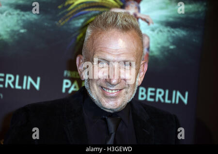 Berlin, Deutschland. 06th Oct, 2016. Jean Paul Gaultier at the Premiere of 'The One Grand Show' at the Friedrichstadt-Palast. Berlin, Germany. October 6, 2016./picture alliance © dpa/Alamy Live News Stock Photo