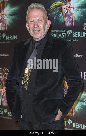 Berlin, Deutschland. 06th Oct, 2016. Jean Paul Gaultier at the Premiere of 'The One Grand Show' at the Friedrichstadt-Palast. Berlin, Germany. October 6, 2016./picture alliance © dpa/Alamy Live News Stock Photo