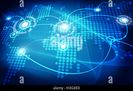 global trading map Stock Photo