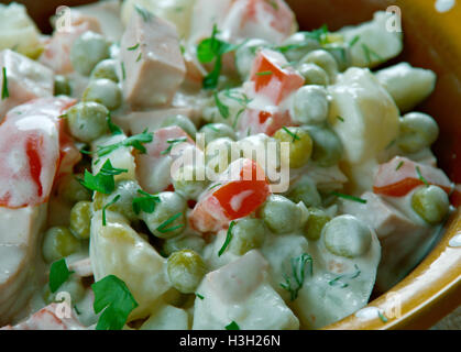 Latvian peasant salad - close up Stock Photo