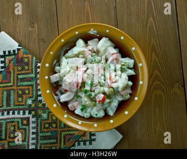 Latvian peasant salad - close up Stock Photo