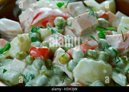 Latvian peasant salad - close up Stock Photo