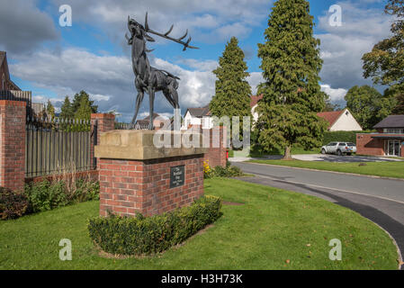 The Brockhall Stag at Brockhall Village Old Langho near Whalley in Lancashire Stock Photo