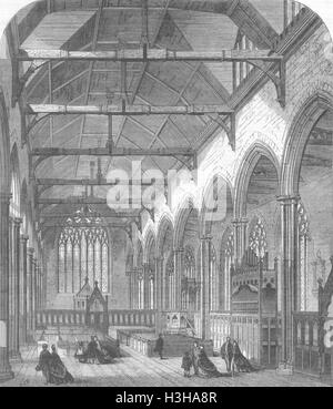 LONDON Dutch Church, Austin Friars 1865. Illustrated London News Stock Photo