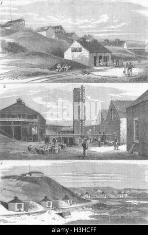 SCOTLAND Nobel's Dynamite factory, Ardeer, Ayrshire 1883. The Graphic Stock Photo