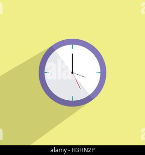 Clock Flat Icon Vector Illustration Design Stock Vector