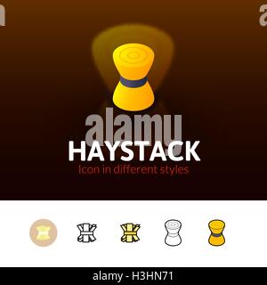 Haystack icon in different style Stock Vector