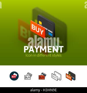 Payment icon in different style Stock Vector