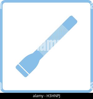 Police flashlight icon. Blue frame design. Vector illustration. Stock Vector