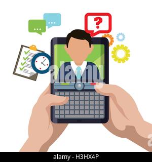 customer support service icons Stock Vector