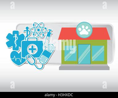 pet care center service icons Stock Vector