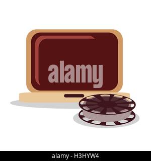 Film reel and movie design Stock Vector