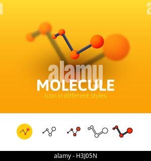 Molecule icon in different style Stock Vector