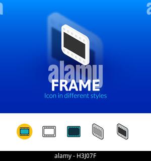 Frame icon in different style Stock Vector