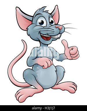 Mouse or rat cartoon character mascot Stock Photo