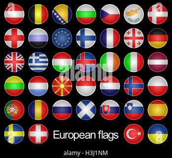 European flags. Stock Vector