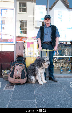 Man and Old English Sheep Dog, Stock Photo Stock Photo