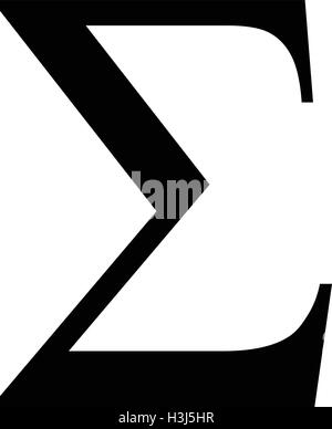 Sigma greek letter icon, Sigma symbol vector illustration. Stock Vector