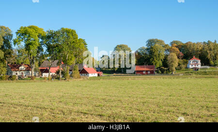 Autumn in the countryside of Vastergotland, Sweden Stock Photo