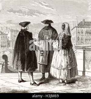 The lessor of the theater lodges in Venice, 18th century Stock Photo