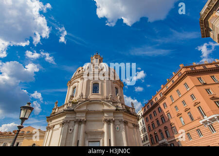 View at Santa Maria di Loreto church in Rome, Italy Stock Photo