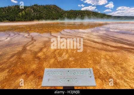 Grand Prismatic Spring in Yellowstone National Park Stock Photo