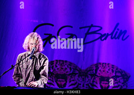 BILBAO, SPAIN - OCT 31: Go Go Berlin (band) live performance at Bime Festival on October 31, 2014 in Bilbao, Spain. Stock Photo