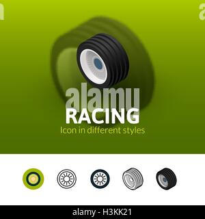 Racing icon in different style Stock Vector