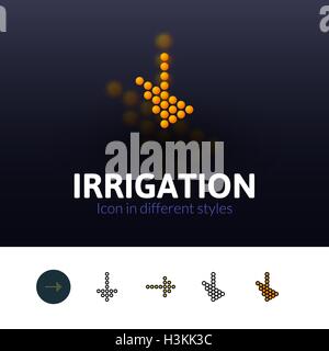 Irrigation icon in different style Stock Vector