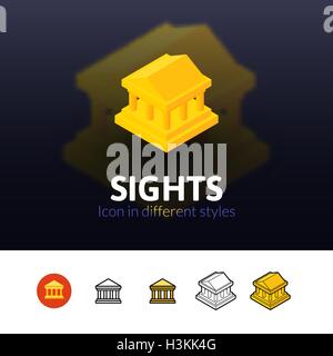 Sights icon in different style Stock Vector