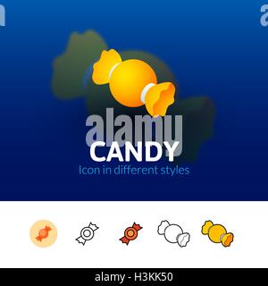 Candy icon in different style Stock Vector