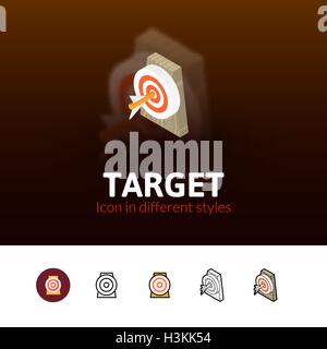 Target icon in different style Stock Vector