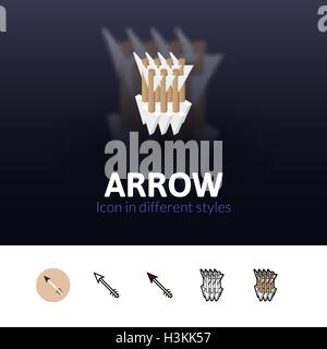 Arrow icon in different style Stock Vector