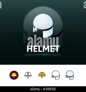 Helmet icon in different style Stock Vector