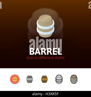 Barrel icon in different style Stock Vector