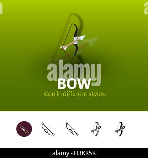 Bow icon in different style Stock Vector