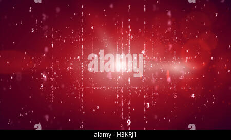 Binary Code Number Random Digital Technology Background - 3D ...