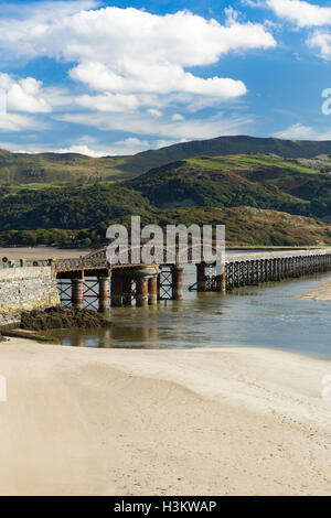 Barmouth Bridge Barmouth Gwynedd Wales UK Stock Photo