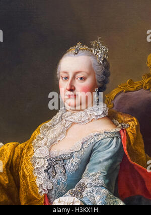 Maria Theresa. Portrait of the Empress Maria Theresa of Austria (1717-1780) by Martin van Meytens, 1759. Stock Photo