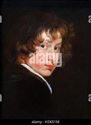 The Flemish artist, Sir Anthony van Dyck (1599 -1641), self-portrait at the age of around 15, oil on wood, c.1614. Stock Photo